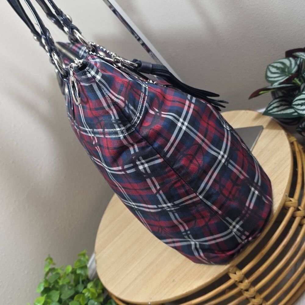 Coach Poppy Signature Tartan Glam Tote - Picture 6 of 16